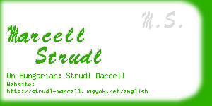 marcell strudl business card